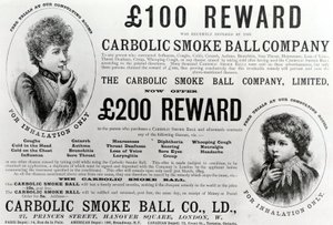 Reklama firmy Carbolic Smoke Ball, 1893 autorstwa English School