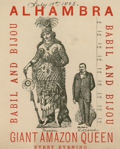 Reklama Teatru Royal Alhambra z udziałem Babila i Bijou, Giant Amazon Queen autorstwa English School