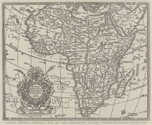Afryka przed Stanleyem, mapa kontynentu sprzed prawie trzystu lat (rycina) autorstwa English School