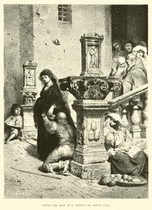 Po mszy św. w S Trinita de Monti w Rzymie autorstwa English School