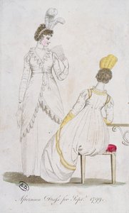 Popołudniowa sukienka na wrzesień 1799 autorstwa English School