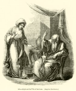 Ahijah i żona Jeroboama, Angelica Kaufmann (rycina) autorstwa English School