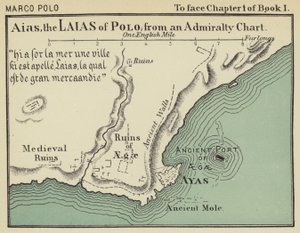 Aias, Laias z Polo, z mapy Admiralicji (kolorowa litografia) autorstwa English School