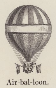 Balon powietrzny (grawerowanie) autorstwa English School