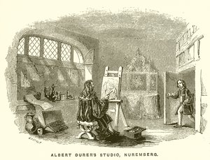 Albert Durers Studio, Norymberga autorstwa English School