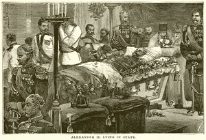 Aleksander II leżący w państwie autorstwa English School