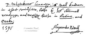 Alexander Nowell (wybitny boski) autorstwa English School