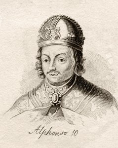 Alfonso X z Kastylii, ze „Słownika historycznego Krabba”, opublikowanego w 1825 r. autorstwa English School