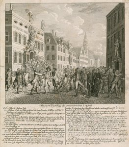 Alegoryczne przedstawienie wielkiej iluzji loterii autorstwa English School