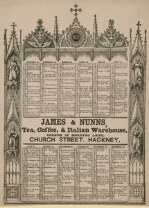 Almanach wydany przez Jamesa i Nunns autorstwa English School