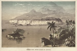 Ambas Bay, zachodnie wybrzeże Afryki (kolorowy grawerunek) autorstwa English School