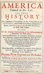 Ameryka namalowana do życia: Prawdziwa historia postępowania Hiszpanów w podbojach Indian — Sir Ferdinando Gorges i inni autorstwa English School