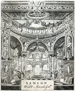 Bilet wstępu do oratorium Haendla „Samson”, 11 marca 1743 r. autorstwa English School