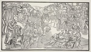 Ostatnia walka irlandzkich wodzów, 1581 (zdjęcie w sepii) autorstwa English School