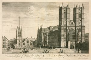 Wschodnia perspektywa Opactwa Westminsterskiego w Londynie autorstwa English School