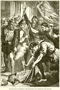 Anabaptyści plądrują kościoły i niszczą obrazy autorstwa English School