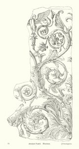 Antyczny panel, Florencja (grawerowanie) autorstwa English School