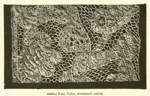 Ancient Point, włoski, XVII w. (rycina) autorstwa English School