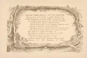 Starożytne rzymskie mury Chester (litografia) autorstwa English School