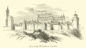 Starożytny zamek Windsor autorstwa English School