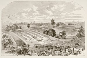 Więzienie Andersonville (litho) autorstwa English School