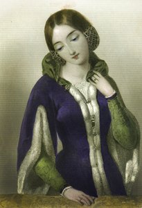 Anna Czeska, królowa Ryszarda II, druk Henry G. Bohn, 1856 autorstwa English School