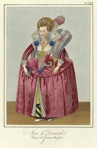 Anna Duńska, królowa Jakuba I z Anglii autorstwa English School