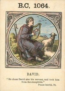 Anno Mundi: BC 1064, David (kolorowa litografia) autorstwa English School