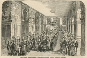 Doroczna kolacja gubernatorów szpitali Bridewell i Betlejem autorstwa English School