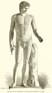Antinous z Belwederu, znaleziony na Eskwilinie autorstwa English School