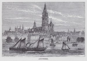 Antwerpia (grawerowanie) autorstwa English School
