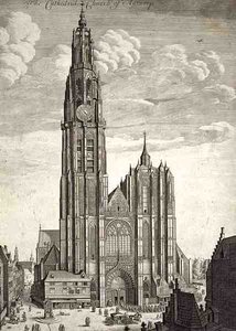 Katedra w Antwerpii (rycina) autorstwa English School