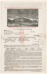 Wniosek o wejście do londyńskiego szpitala autorstwa English School