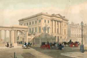 Apsley House i wejście do Hyde Park Corner, Piccadilly, Londyn autorstwa English School