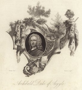 Archibald Campbell, 3. książę Argyll, szkocki polityk, prawnik i żołnierz (grawerowanie) autorstwa English School