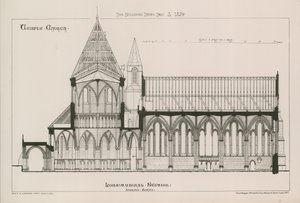 Widok architektoniczny kościoła Temple autorstwa English School