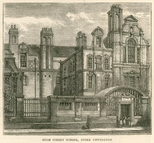 Architektura londyńskiej rady szkolnej: High Street School, Stoke Newington, Londyn autorstwa English School