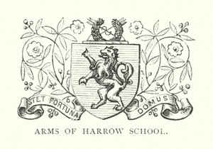 Broń szkoły Harrow (grawerunek) autorstwa English School