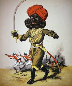 „Army and Navy Drolleries”, ilustracja majora Seccombe, wydana przez Frederick Warne & Co., ok. 1875 (kolor litho) autorstwa English School