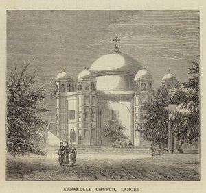Kościół Arnakulle, Lahore (grafika) autorstwa English School