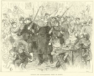 Aresztowanie szpiegów napoleońskich w Paryżu, październik 1870 autorstwa English School
