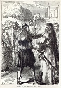Aresztowanie księcia Gloucester, ilustracja z „Ilustrowanej historii Anglii Cassella” autorstwa English School