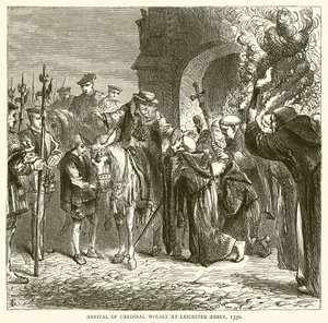 Przybycie kardynała Wolseya do opactwa Leicester, 1530 autorstwa English School