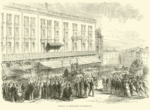 Przybycie delegatów do Bordeaux, grudzień 1870 autorstwa English School