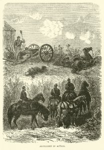 Artyleria w akcji, październik 1870 autorstwa English School