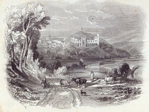 Zamek i miasto Arundel, z „The Illustrated London News”, 20 września 1845 (rycina) autorstwa English School