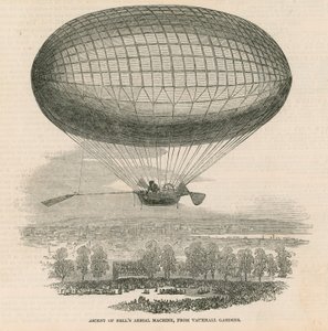 Maszyna powietrzna Ascent of Bells z Vauxhall Gardens w Londynie autorstwa English School