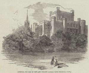 Ashridge, siedziba zmarłego wicehrabiego Alforda (rycina) autorstwa English School