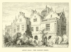 Aston Hall, front ogrodu autorstwa English School