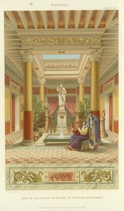 Atrium lub dziedziniec w Pompejach autorstwa English School